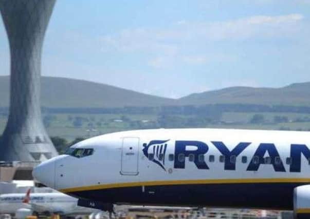 Ryanair cancelled flights from Edinburgh Airport after strike action by air traffic controllers