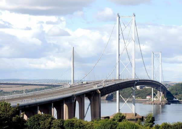 The Forth Road Bridge is closed due to high winds.