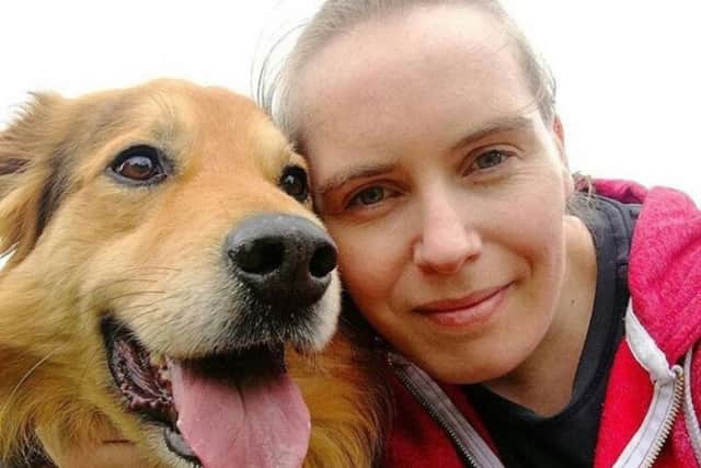 Blaithin Lynch with her dog Tizer. Picture: Edinburgh Cat and Dog Home.