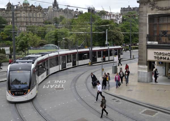 The  Edinburgh tram system.
