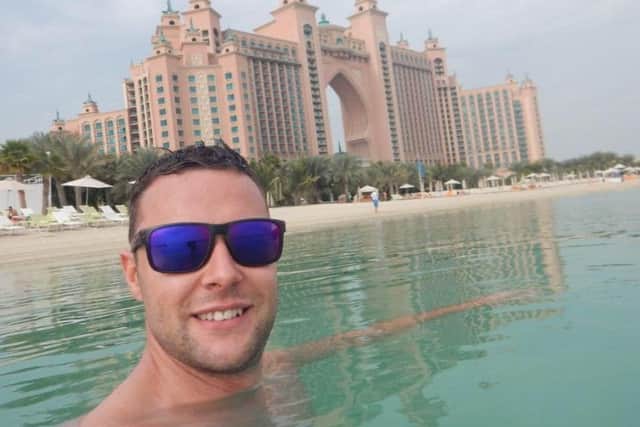 . The could be locked up for three years in a Dubai jail being charged with public indecency for putting his hand on man. Picture: SWNS