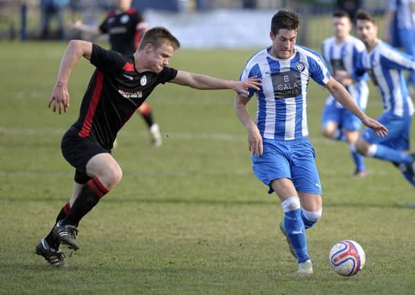 Aaron Somerville, right, bagged a treble for Penicuik