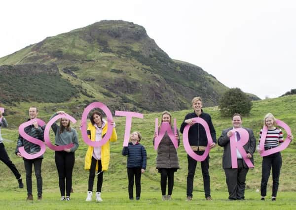 Nina Nesbitt launches #Scotword - a call to Scotland's young people to shout about what makes them proud to live in Scotland. Picture: Lesley Martin