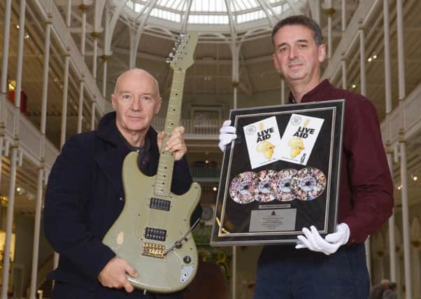 Midge Ure and Rip It Up exhibition curator Stephen Allen at the National Museum of Scotland.