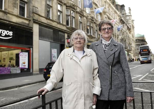 Eileen Nisbet (left) and Nan Rourke Rafferty (right) have met up for the first time in more than 50 years. Picture: Neil Hanna