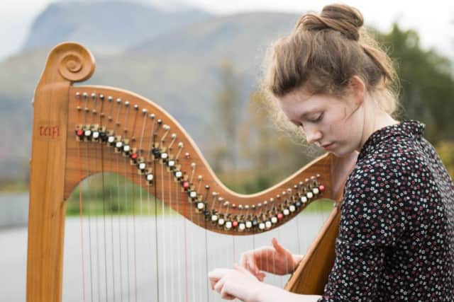 Harpist Anna Tait Westwell, from Oban has won the 2017 Sir Philip Christison Trophy at the Royal National Mod in Fort William. PIC: John Paul Peebles.