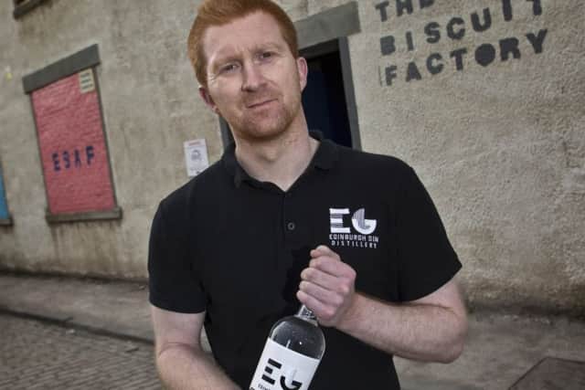 David Wilkinson (Head Distiller) at Edinburgh Gin in their new distillery at The Biscuit Factory , Edinburgh .