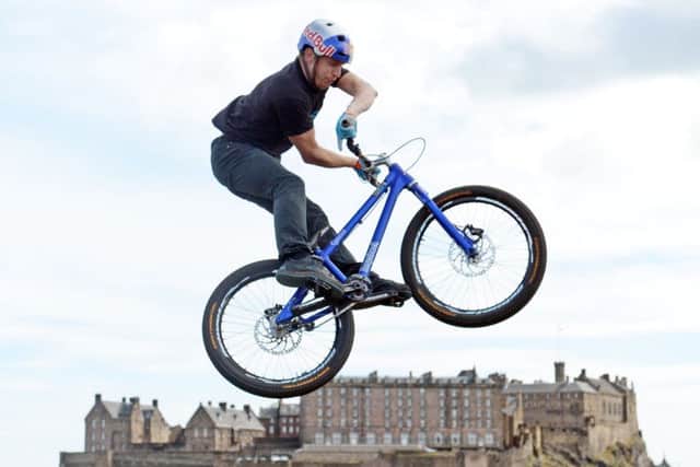Danny MacAskill riding in Edinburgh