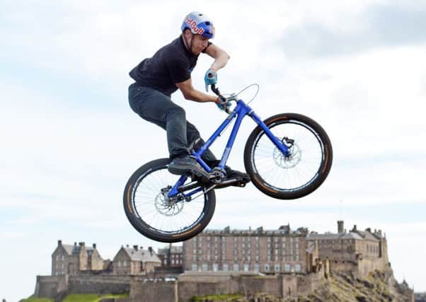 Danny MacAskill riding in Edinburgh
