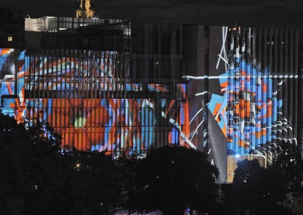 St Andrew Square this year played host to the EIFs opening sound-and-light show, Bloom. Picture: Neil Hanna