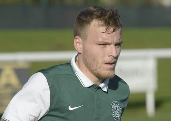 Jamie Insall in action for the Hibs development squad. Picture: Andy O'Brien