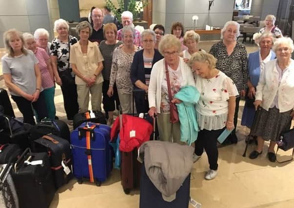 The group were left stranded when their flight was cancelled.