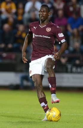 Nigerian internationalist Juwon Oshaniwa arrived with much fanfare but failed to deliver at Hearts. Pic: TSPL