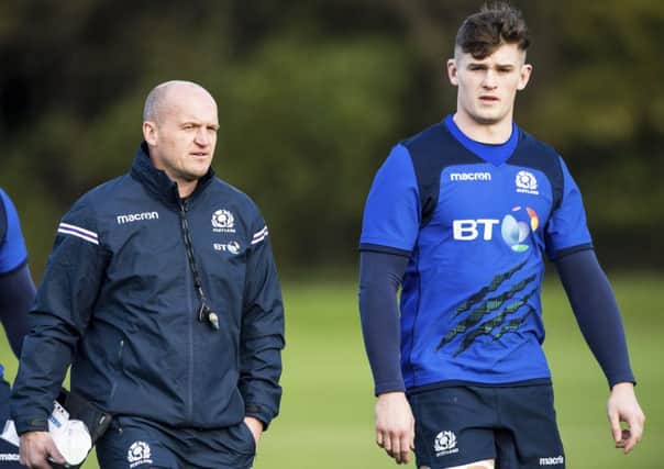 Scotland coach Gregor Townsend, left, has bolstered his Scotland squad with Magnus Bradbury, right. Pic: SNS