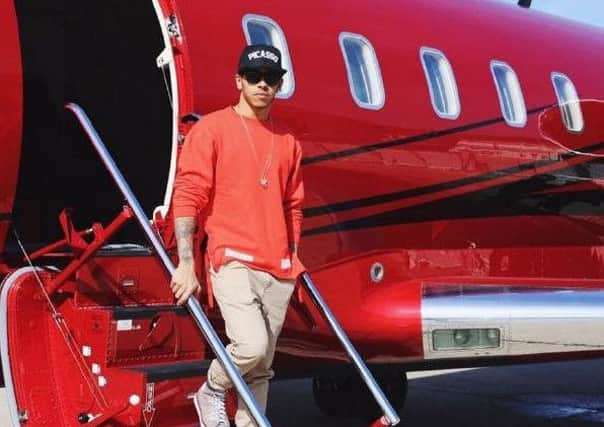 Lewis Hamilton on his Â£16.5m private jet, bought using an alleged tax avoidance scheme. Picture: Instagram