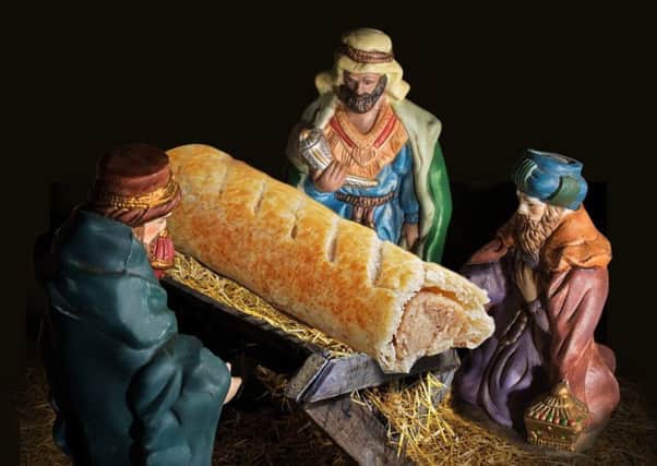 The Greggs 'sausage roll in a manger'. Picture: Contributed