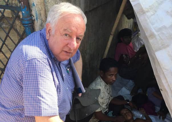George Foulkes pictured in Cox's Bazaar, Bangladesh, on the border with Myanmar, where more than 800,000 refugees have fled from slaughter. Picture: contributed