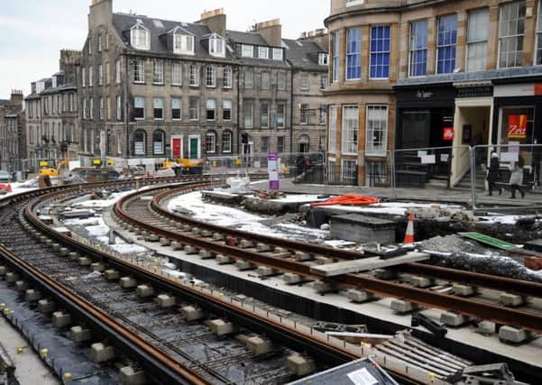 Tram works in Edinburgh. Picture: Jane Barlow