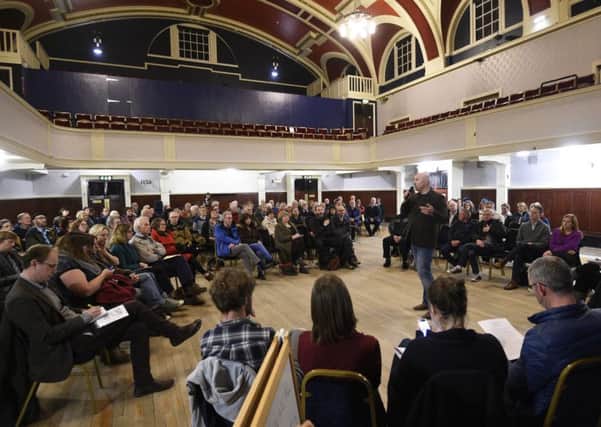 Tempers soured at a packed Portobello Town Hall