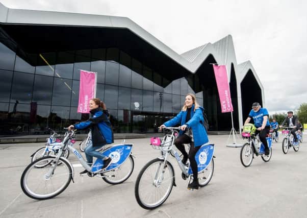 Electric cycles will help riders battle Edinburgh's hills, Picture: John Devlin