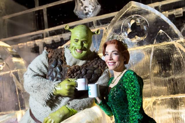 Shrek the Musical stars Stefan Harri and Call the Midwife actress Laura Main. Picture: Contributed
