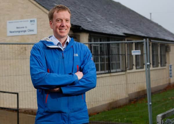 GP Iain Morrison pictured outside the new medical centre at Sixth St, Newtongrange set to open next year.