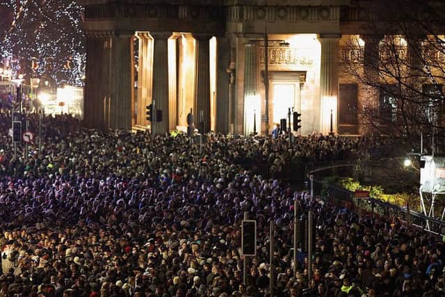 Princes Street is transformed into a huge open-air party on 31st December each year. Picture: Getty
