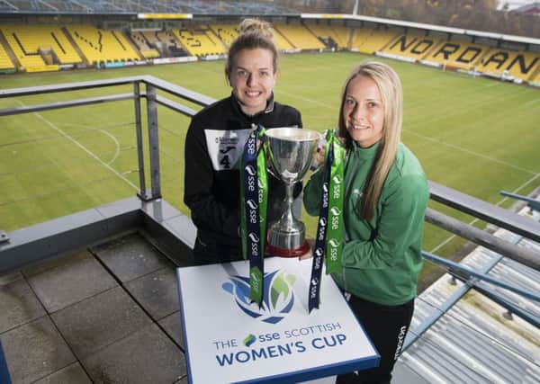 Glasgow City captain Hayley Lauder and Hibs counterpart Joelle Murray will clash at Livingston. Pic: Jeff Holmes