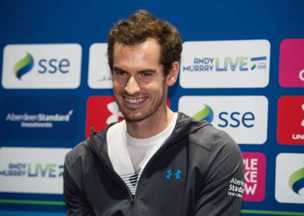 Andy Murray poked fun at the US President on Twitter. Picture: John Devlin