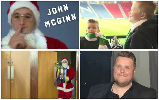 Secret Santa John McGinn was on hand to surprise the Reilly family.