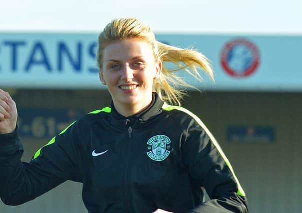 Siobhan Hunter netted a stunning 40-yard free kick for Hibs Ladies in the Scottish Cup final. Picture: Jon Savage