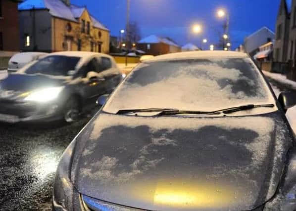 A yellow warning for ice and snow has been issued for parts of the Lothians