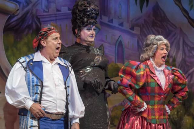 Andy Gray, Grant Stott and Allan Stewart in this years Kings Theatre panto, Cinderella. Picture: Douglas Robertson