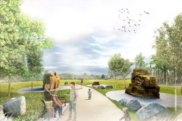 Groups of trees and bouldering areas feature in plans for the park