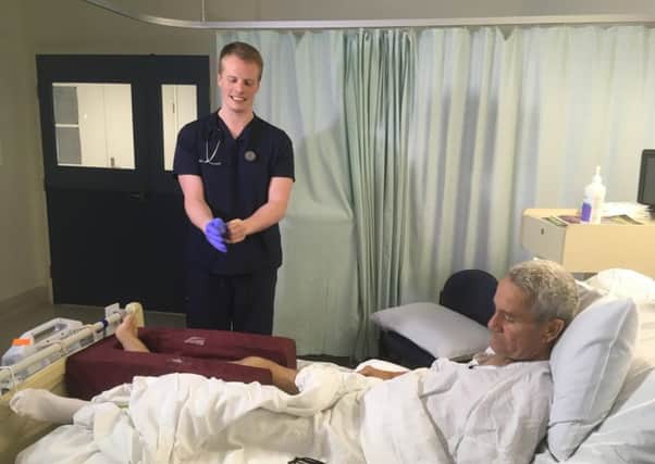Dr Chris Armstrong on his rounds at the RPH in Australia. Picture: Contributed