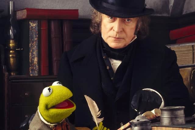 Michael Caine and Kermit the Frog in The Muppet Christmas Carol