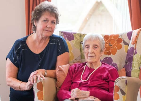 Resident 
Margaret Black with her niece Janice Warden. Picture: Ian Georgeson