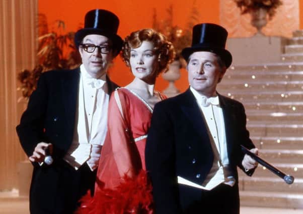 Morecambe & Wise with guest star Glenda Jackson in the iconic duos 1972 Christmas Special. Picture: BBC