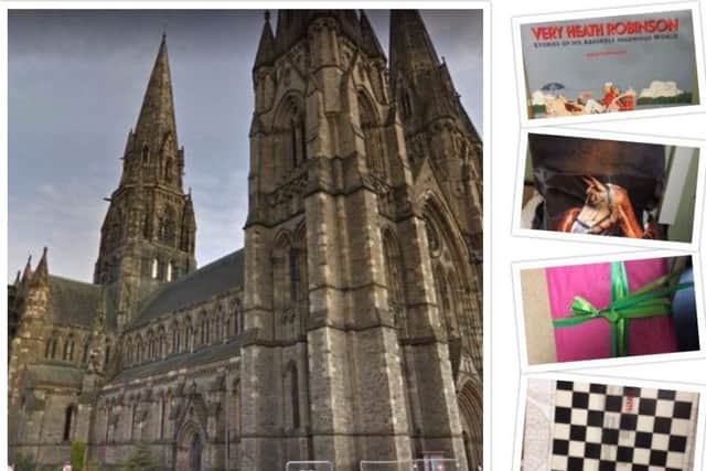 The Christmas presents were left outside St Mary's Cathedral