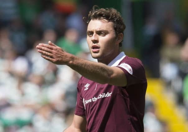 05/08/17 LADBROKES PREMIERSHIP
 CELTIC v HEARTS (4-1)
 CELTIC PARK - GLASGOW
 Connor Randall in action for Hearts