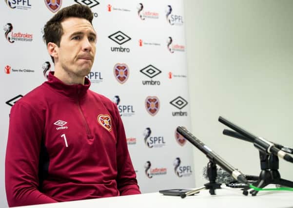 Hearts goalkeeper Jon McLaughlin has been buoyed by two clean sheets and two victories in the Jambos past two matches. Pic: SNS