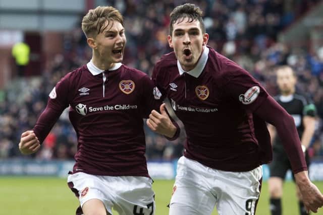 Harry Cochrane, left, and Kyle Lafferty both struck in the first half