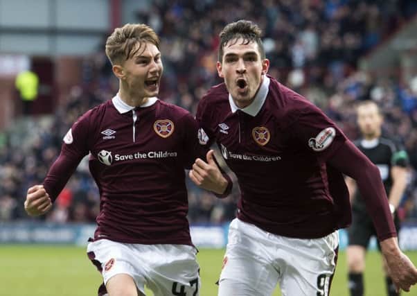 Harry Cochrane, left, and Kyle Lafferty both struck in the first half