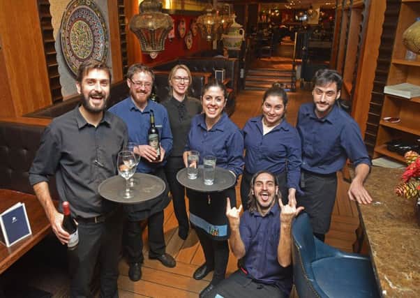 Cafe Andaluz staff celebrate their success. Picture: Jon Savage