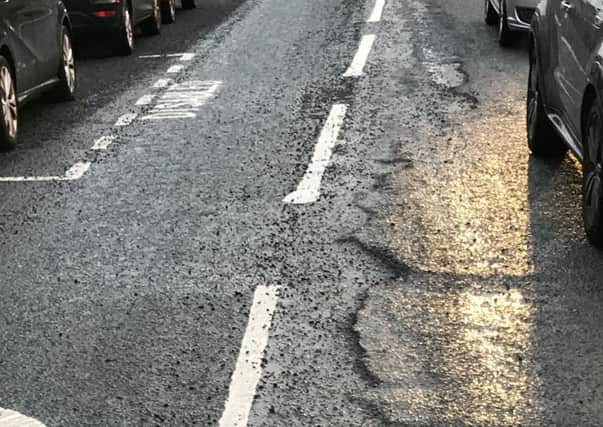 The surface of Craigcrook Road is breaking up. Picture: Contributed