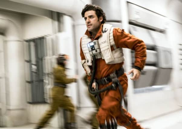 Oscar Isaac as Poe Dameron in "Star Wars: The Last Jedi." Picture: David James/Lucasfilm via AP