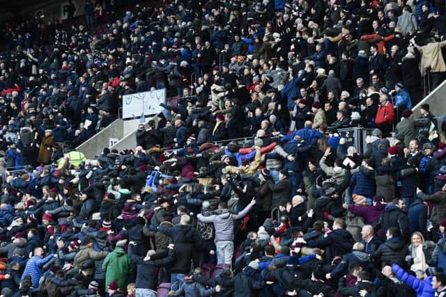 Hearts fans did the 'Poznan' as their team beat Celtic 4-0 last Sunday