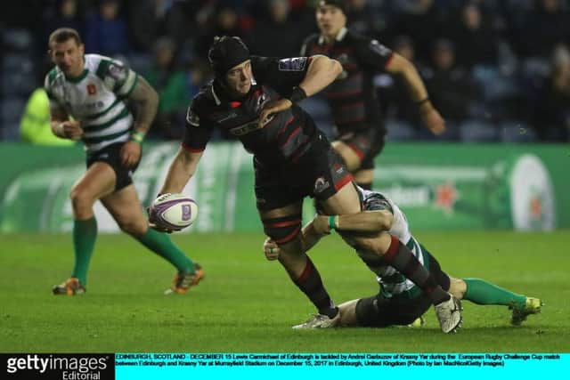 Second row Lewis Carmichael has signed a new contract at Edinburgh. Pic: SNS