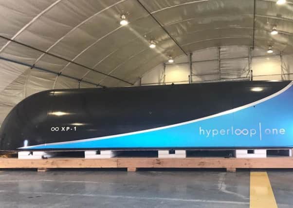 Hyperloop one makes history with world's first successful hyperloop full systems test. Picture: Hyperloop One