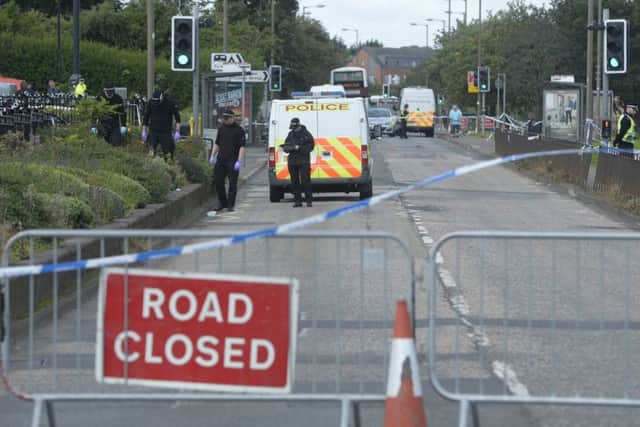The scene where the 10-year-old was hurt in a hit-and-run. Picture: TSPL